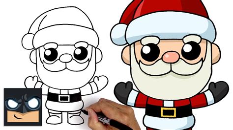 draw santa claus beginner lesson youtube