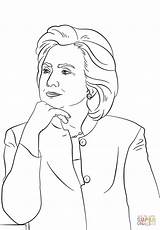 Clinton Hillary Supercoloring Malvorlagen sketch template
