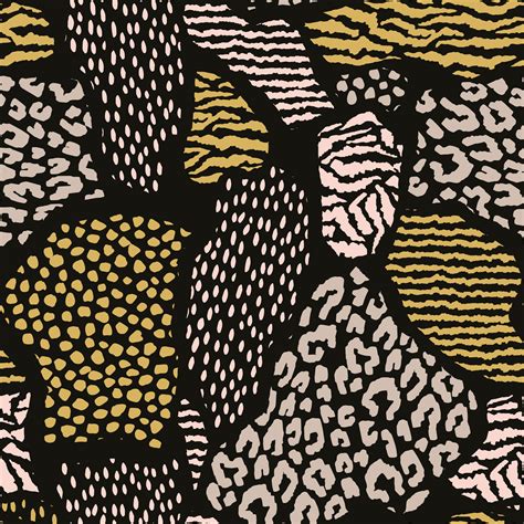 abstract seamless pattern  animal print trendy hand drawn textures
