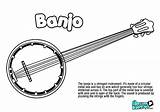 Banjo Coloring Para Drawing Instruments Pages Music Instrumentos Colorear Musical Dibujos Cuerda Instrument Musica Stringed Educational Resources Musicales String Tv sketch template