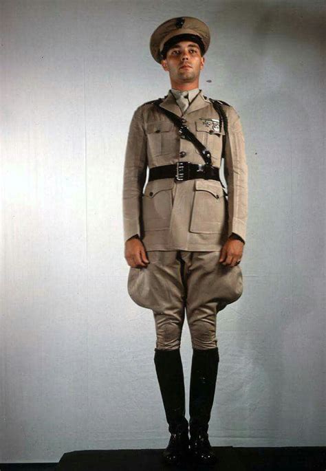 Usmc Officer In Interwar Summer Uniform Interwar Military Uniforms