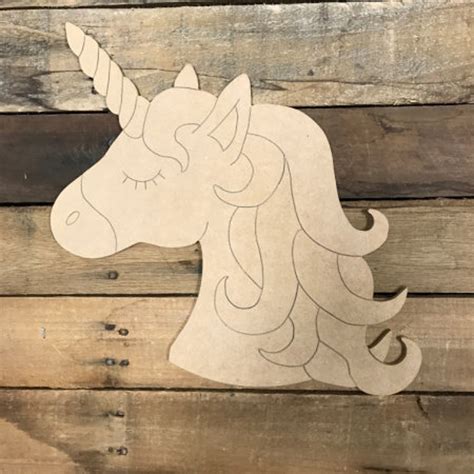magical unicorn paint   unicorn head unfinished wooden cutout