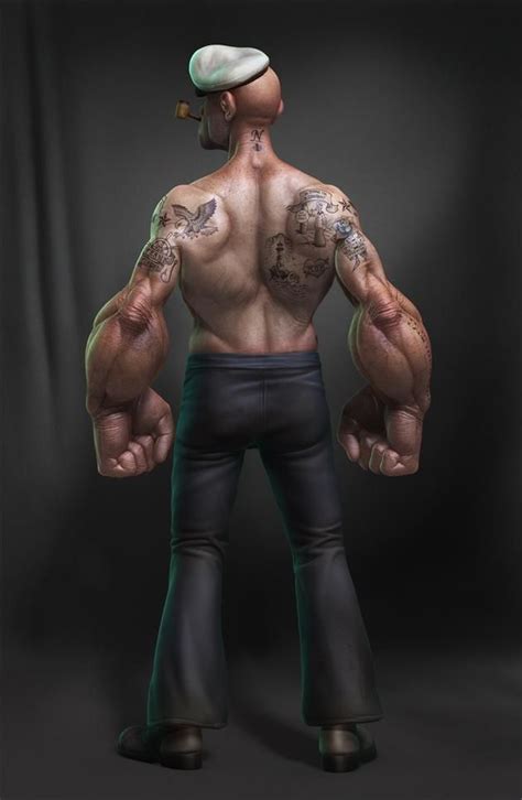 modern day muscles realistic popeye by lee romao