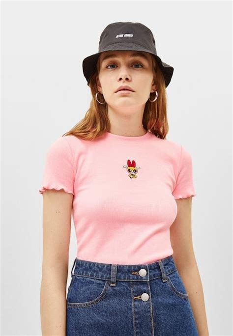 bershka  shirts print neon pink zalandodk ropa   camisetas ropa tumblr