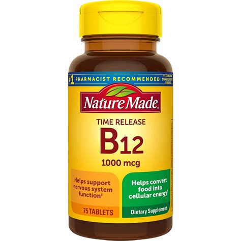 Nature Made B12 1000 Mcg Timed Release 75 Tablets Shopee Philippines