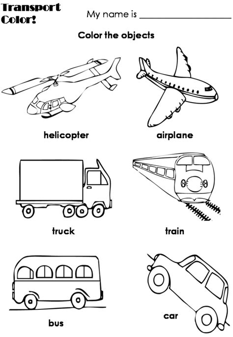transportation coloring page  preschool  kids  coloring home