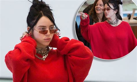 Billie Eilish 17 Looks Edgy As She Jets Out Of Adelaide