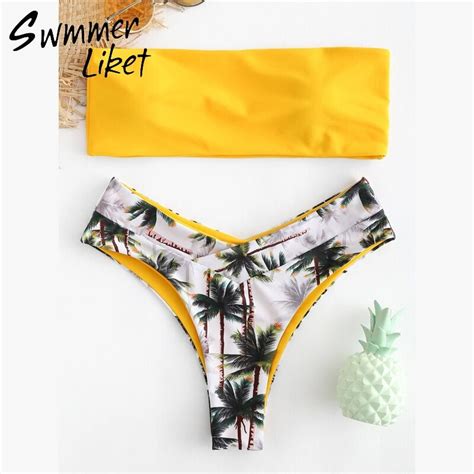 Tropical Retro Bikini 2018 Knot Tankini Summer Bathing Suit Women