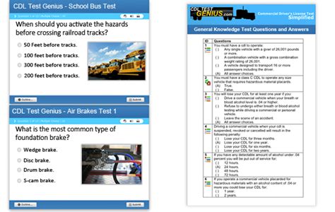 cdl practice tests test answers