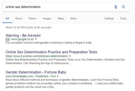 is sex determination a significant problem in india if yes what have