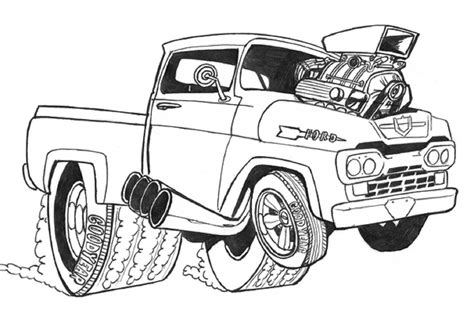 printable hot rod coloring pages   gambrco