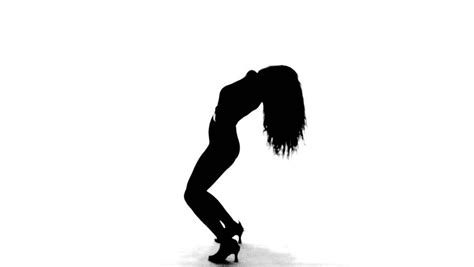 silhouette of sexy salsa woman dancing vector animation
