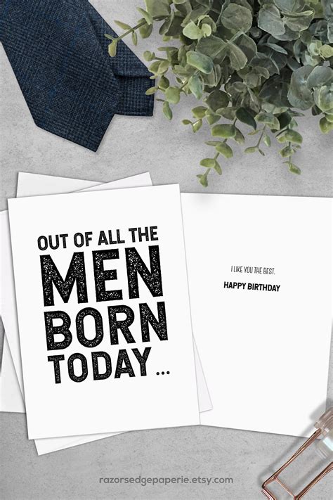 printable funny birthday card    friend gift  men etsy