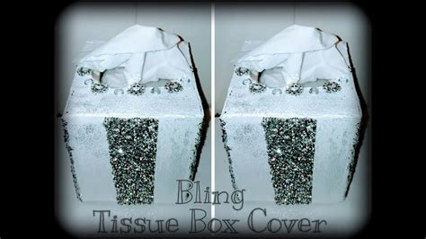 diy video bling tissue box cover  cardboard youtube