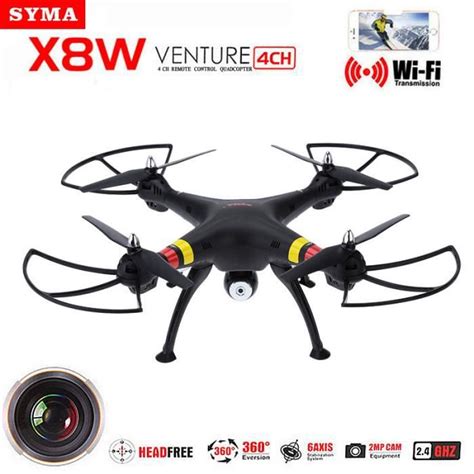 drone syma xw explorateur wifi fpv rc quadcopter ch  axis mp quadricoptere avec camera rtf