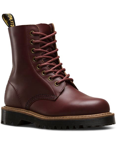 dr martens pascal ii vintage smooth  eyelet retro boots oxblood
