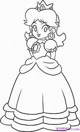 Coloring Peach Pages Mario Princess Printable Popular sketch template