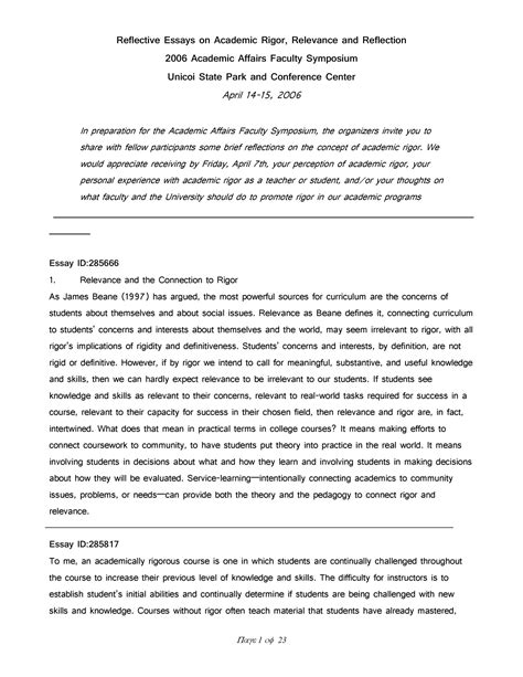examples   reflection papers  writing reflective essay