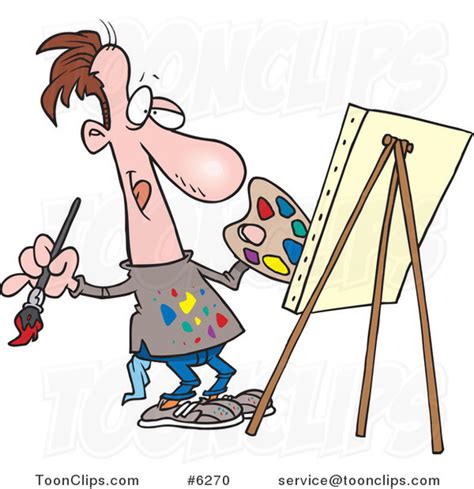 cartoon artist painting  masterpiece   ron leishman