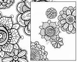 Coloring Henna Flower Sheet Adult sketch template