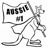 Aussie Kangaroo Australian sketch template