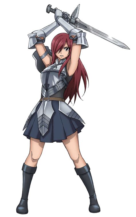 1girl Absurdres Armor Armpits Arms Up Boots Erza Scarlet