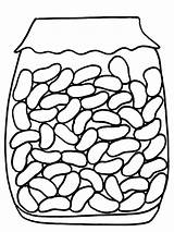 Jelly Beans Coloring Bean Jar Pages Kids Color Drawings Food Line Colouring Printable Clipart Print Clip Sheet Jars Template Binks sketch template