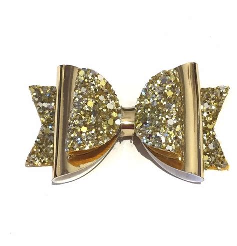 Gold Bow Gold Glitter Bow Gold Christmas Bow Gold Party Etsy Gold