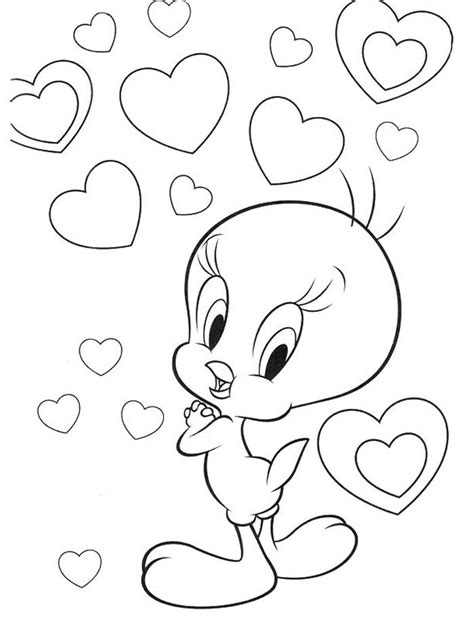cute tweety bird coloring pages love coloring pages bird coloring