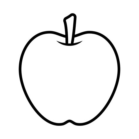 apple coloring page vector illustration image  white background