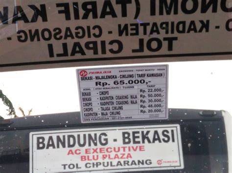 tarif primajasa rute cikijing majalengka bekasi biologizone