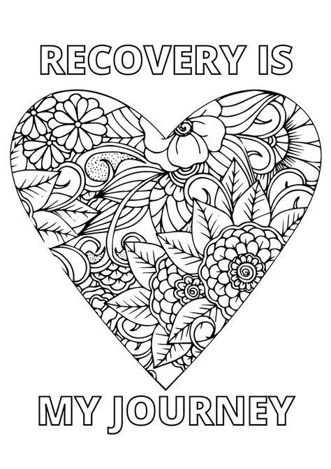 recovery coloring book sobersobrietyanxietymental health etsy