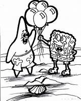 Spongebob Balloons Patrick Sponge Birthday Esponja Coloriage Imprimer Colorir Squarepants Effortfulg Frais sketch template