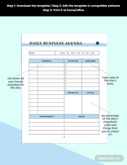 simple work planner template word apple pages templatenet