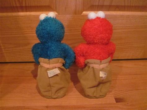 Sesame Street Potato Sack Racers Set Elmo And Cookie Monster