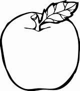 Apple Drawing Line Clip Clipart Cliparts Apples Big Computer Designs Use sketch template