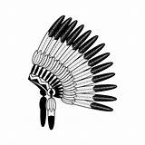 Feathered Plumas Headdress Americanos Capo Indios Depositphotos sketch template