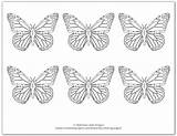 Butterfly Coloring Pages Butterflies Printable Monarch Little sketch template