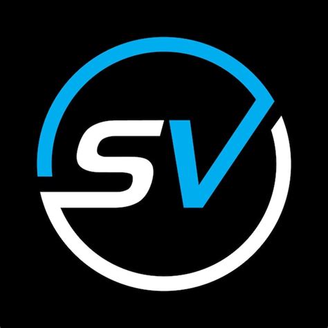 premium vector sv letter logo design  black background initial
