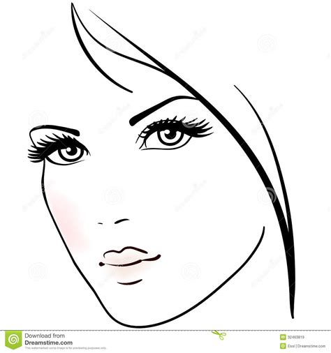Beautiful Woman Face Stock Vector Illustration Of Design