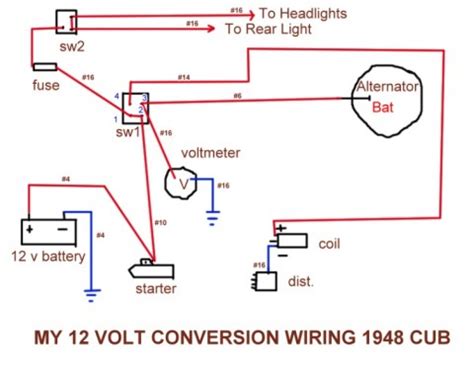 farmall cub wiring diagram  volt wiring diagram