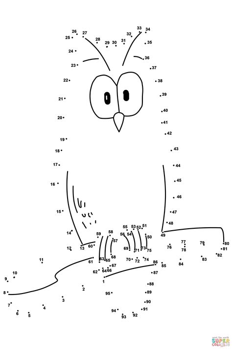 owl coloring pages dots   printable coloring pages