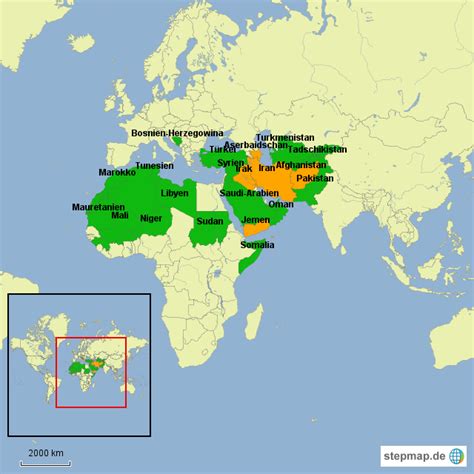 stepmap schiiten und sunniten landkarte fuer welt