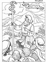 Coloring Moses Serpent Mozes Schlange Stab Preschoolers Bijbel Ec0 Religionsunterricht Nadab Slang Abihu Bibel 6c Besuchen Serpiente Dominical Bronce sketch template