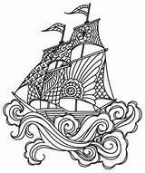 Coloring Pages Urban Embroidery Barcos Designs Book Mandala Adult Coloriage Sheets Men Mandalas Threads Barco Patterns Printable Para Beach Coloriages sketch template