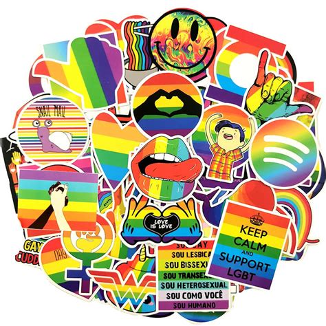 pride flag sticker pack rainbow flag lgbtq stickers