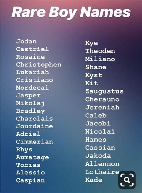 rare boy names artofit