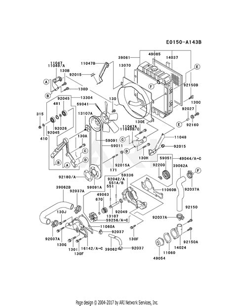 kawasaki fdd   stroke engine fdd parts diagram  cooling equipment