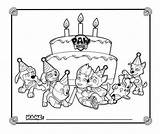 Patrol Paw Coloring Birthday Printable Happy sketch template