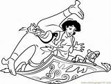 Abu Coloring Aladdin Pages Genie Carpet Getcolorings Coloringpages101 Color sketch template